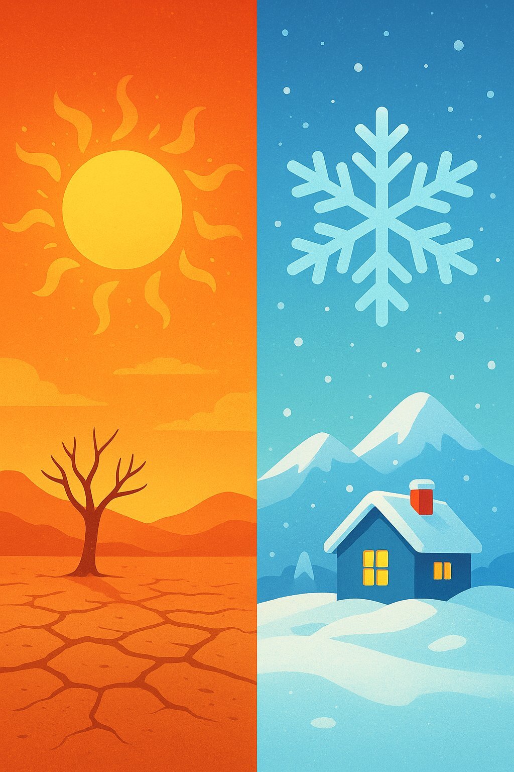 Rajasthan weather showing desert landscape under clear blue sky with sand dunes and a traditional camel caravan