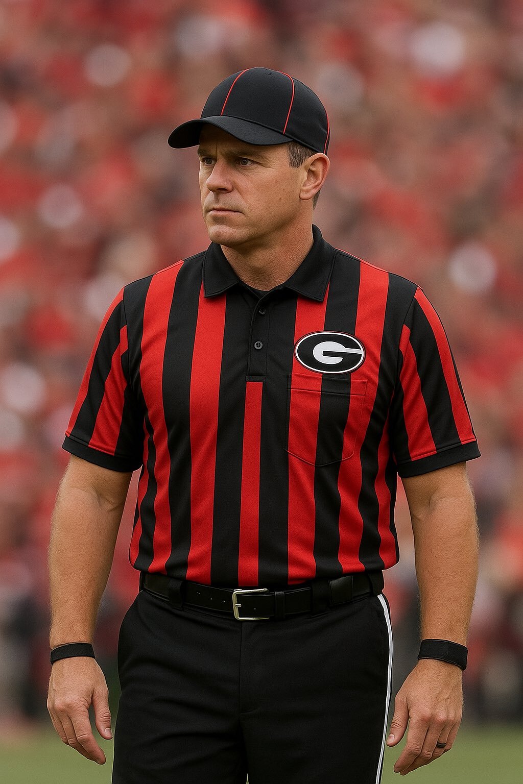 Georgia Bulldogs running back scores a touchdown against the Auburn Tigers in their 2025 game at Jordan-Hare Stadium, with players and fans in the background under stadium lights.