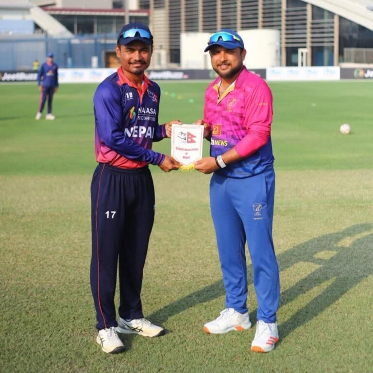 Nepal vs UAE cricket match featuring players in action during an intense regional rivalry game