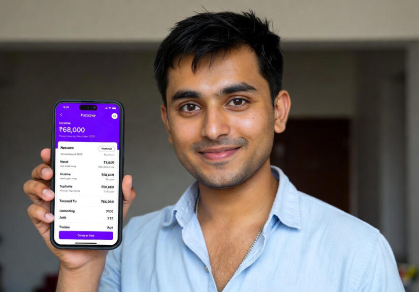 Ghar baithe paise kamaye – Ayush ka ₹68K Razorpay screenshot 2025" (har image mein “ghar baithe paise kamaye