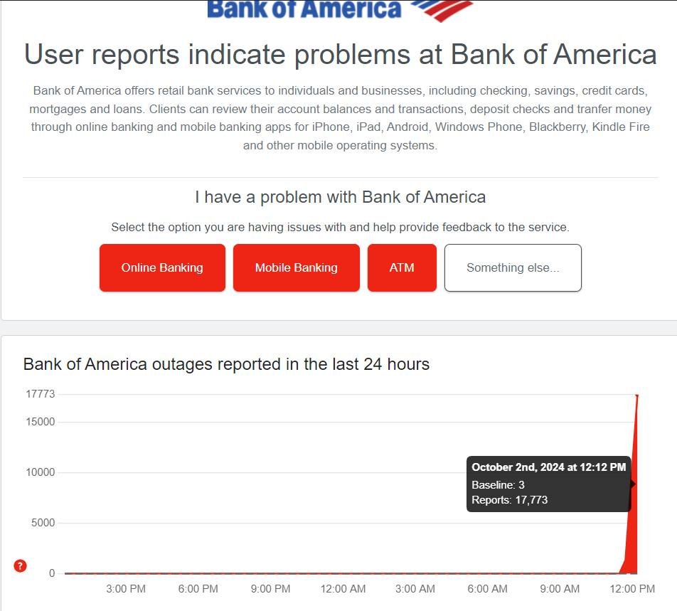 Screenshot showing Bank of America froze account notification after transfer
