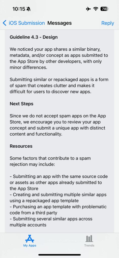 Apple ke strict rules ki wajah se kayi apps reject hoti hain,